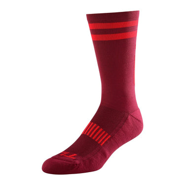 TLD 23 Performance Crew Sock Speed Oxblood